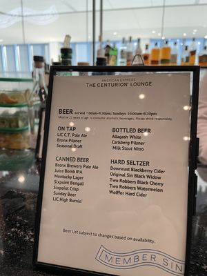 Menu photo 7 The Centurion Lounge East Elmhurst, NY Menu photo 7 The Centurion Lounge East Elmhurst, NY