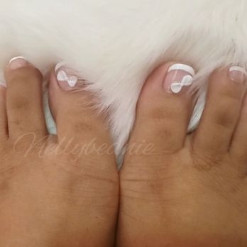 Garden Nails - The final result! French Tip Pedicure by Cao - Nail Salons Near Me - Kapolei, Hawaii
