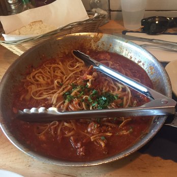 The Daily Catch - Clams + linguine. Good size for sharing (if you're not super hungry) and the sauce was so delicious we cleaned the pan! - Italian Near Me - Boston, Massachusetts