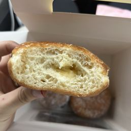 Not too much filling in the crème brûlée donut