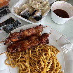 Great Wall Chinese Restaurant - Teriyaki chicken, lo me in and steamed dumplings