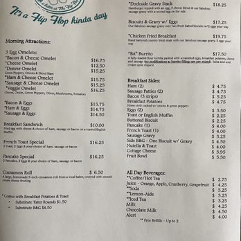 The Flip Flop Grill - Morning Menu - Breakfast & Brunch Near Me - Worley, Idaho The Flip Flop Grill - Morning Menu - Breakfast & Brunch Near Me - Worley, Idaho