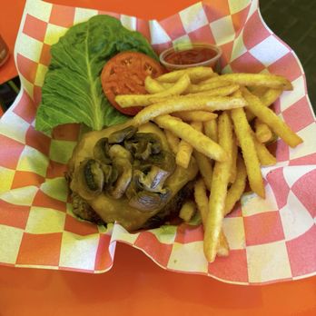 Beer Trade Co - burger with fries - Bars Near Me - Delray Beach, Florida