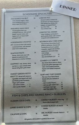 Menu photo 7 Schooners Cayucos, CA
