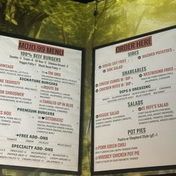 Mojo 99 - Gluten free menu