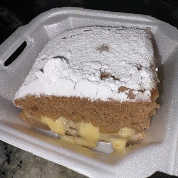 Jax In and Out - Spice cake w/ apple filling & cream cheese icing inside + powdered sugar top - Breakfast & Brunch Near Me - Gulfport, Florida Jax In and Out - Spice cake w/ apple filling & cream cheese icing inside + powdered sugar top - Breakfast & Brunch Near Me - Gulfport, Florida