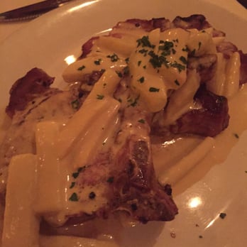 Jake's Steakhouse - Bronx - pork chops topped w/ apples - Steakhouses Near Me - Bronx, New York