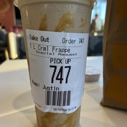 McDonald's - Large Caramel Frappe with Extra Caramel Drizzle