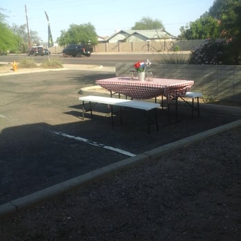 K Star BBQ - It's a picnic table. I imagine people can sit and eat. - Food Trucks Near Me