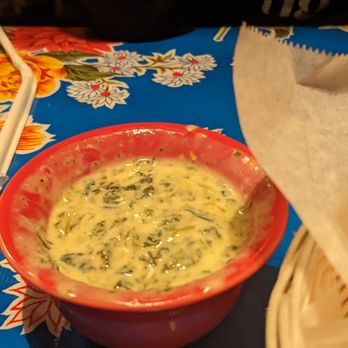 Chez Guevara - Spinach Queso, excellent. A little kick to it - Tex-Mex Near Me - Knoxville, Tennessee