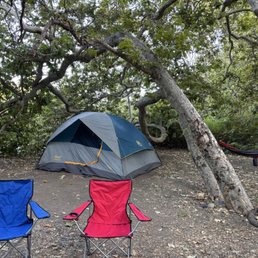 Camp site with shade