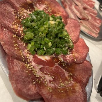 Maniwa Izakaya - Beef tongue thin with scallions - Japanese Near Me - Honolulu, Hawaii Maniwa Izakaya - Beef tongue thin with scallions - Japanese Near Me - Honolulu, Hawaii