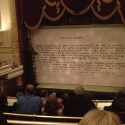 The best place to sit for theatre productions, in my opinion, is the mezzanine