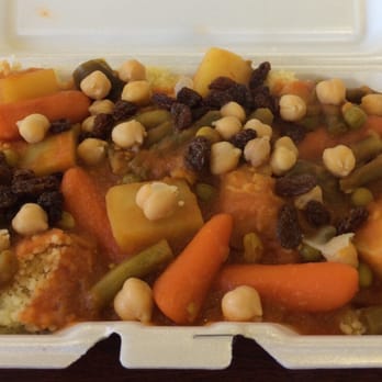Ali Baba's Kitchen - Veggie couscous platter ( veggies, eggplant, chickpeas & raisins )... - Mediterranean Near Me - Hamden, Connecticut