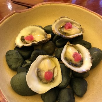 Wild Coast Sushi Bar - Oysters with red wine reduction - Sushi Bars Near Me - Big Sur, California Wild Coast Sushi Bar - Oysters with red wine reduction - Sushi Bars Near Me - Big Sur, California