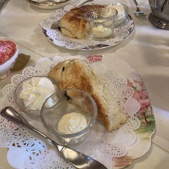 Queen Mary Tea Room - Warmed cranberry orange scone - Desserts Near Me - Seattle, Washington Queen Mary Tea Room - Warmed cranberry orange scone - Desserts Near Me - Seattle, Washington