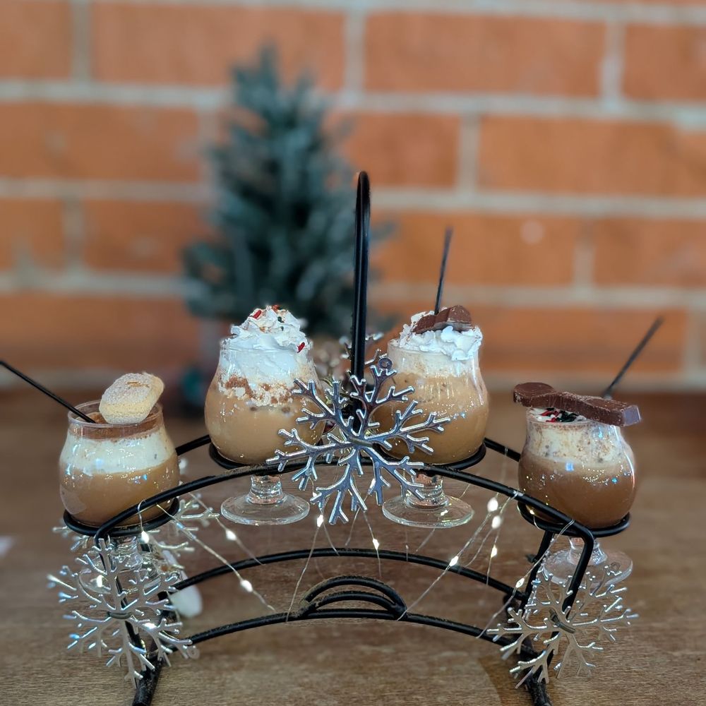 Fun festive holiday espresso flight. What a wonderful way to start the day. Super cute inside. This place is absolutely worth a stop