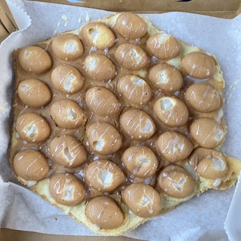 Ball Ball Waffle - Mochi mochi with condensed milk topping - Hong Kong Style Cafe Near Me - Cleveland, Ohio