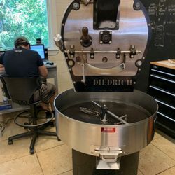 Shearwater Coffee Roasters - Diedrich roaster -- could be the IR-12, which roasts 12kg in  batch