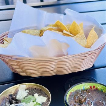 Jefe’s Tacos + Tequila - Chips, salsa, and bean dip. - Tacos Near Me - Post Falls, Idaho