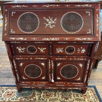 Horner’s On The Square - Rosewood Secretary covered with inlaid mother of pearl. - Antiques Near Me - Uvalde, Texas Horner’s On The Square - Rosewood Secretary covered with inlaid mother of pearl. - Antiques Near Me - Uvalde, Texas