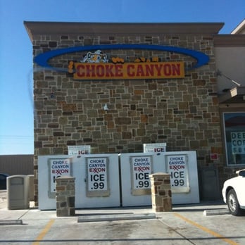 Choke Canyon Exxon - a car parked in front of a store - Gas Stations Near Me - Whitsett, Texas