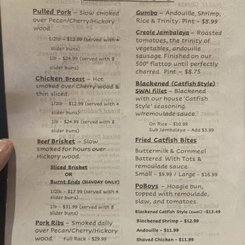 Satchmo's - Satchmo's Cajun & BBQ. Main Entrees. - Cajun/Creole Near Me - Flagstaff, Arizona