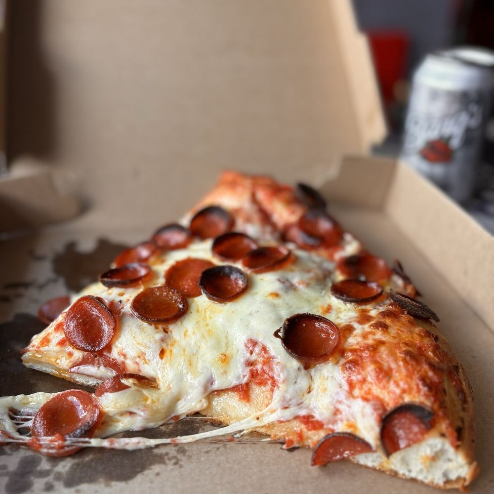 A large two slice of cheese & pepperoni pizza A large two slice of cheese & pepperoni pizza