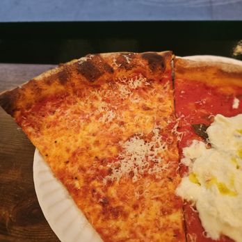 Cello’s Pizzeria - Plain (left, a bit salty)
Burrata (right, much better.) Plain highlight - Pizza Near Me - New York, New York Cello’s Pizzeria - Plain (left, a bit salty)
Burrata (right, much better.) Plain highlight - Pizza Near Me - New York, New York