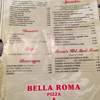 Bella Roma - Menu - Italian Near Me - Red Lion, Pennsylvania