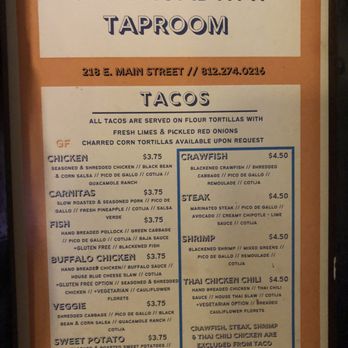 Off Broadway Taproom - the menu - Beer Bar Near Me - Madison, Indiana