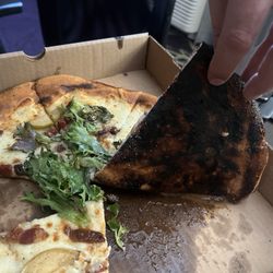 Pear blue cheese bacon pizza.