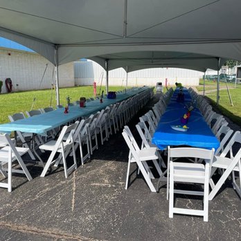 Golden Corral Buffet & Grill - tables and chairs under a tent - American Near Me - Fort Smith, Arkansas