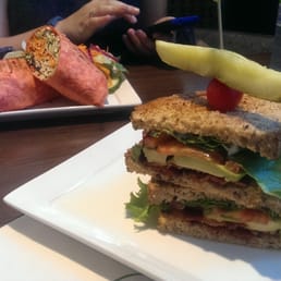BLT&A sandwich and a seasame tuna wrap