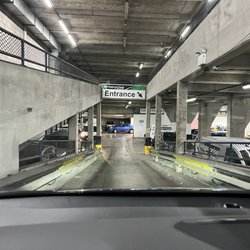 Enterprise Rent-A-Car - This is the single lane ramp for entry and exit at this level.