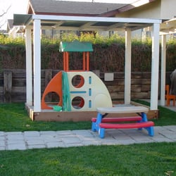 Cathy's Daycare - big sandbox for fun!!