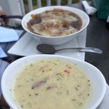 The Landing - French onion soup bowl, corn chowder cup. - Bars Near Me - Ashland, Wisconsin The Landing - French onion soup bowl, corn chowder cup. - Bars Near Me - Ashland, Wisconsin