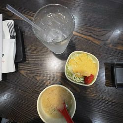 Toki Japanese Steakhouse - Miso Soup with salad.