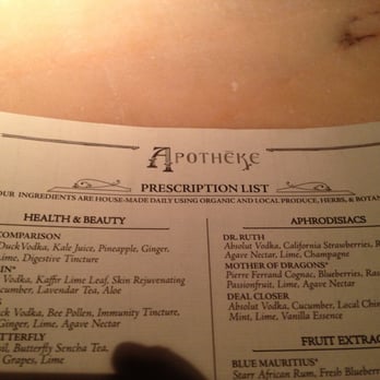 Apotheke - Cocktail Bars Near Me - New York, New York Apotheke - Cocktail Bars Near Me - New York, New York