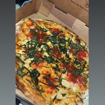 Anthony's Coal Fired Pizza & Wings - Cheese with basil - Pizza Near Me - Miami Lakes, Florida