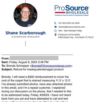 ProSource of Fort Worth - Email chain with ProSource - Flooring Near Me - Fort Worth, Texas