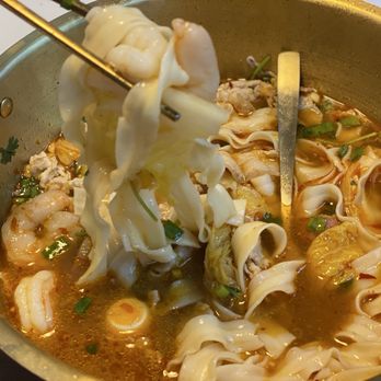Big Hey Hot Pot - Yummy soup with hand cut noodles - Szechuan Near Me - Portland, Oregon