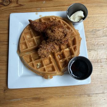 BLT's - Breakfast, Lunch and Tacos - Chicken 'n Waffle  Chicken was overcooked and the waffle was dry. - Breakfast & Brunch Near Me - St. Louis, Missouri