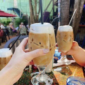 Blue Heaven - Iced cafe con lèche - Breakfast & Brunch Near Me - Key West, Florida Blue Heaven - Iced cafe con lèche - Breakfast & Brunch Near Me - Key West, Florida