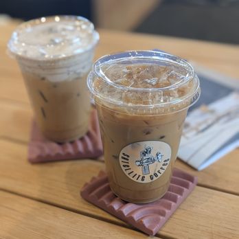 Satellite Coffee Bar - Hazelnut latte with banana cold foam and cardamom dirty chai - Coffee & Tea Near Me - Phoenix, Arizona Satellite Coffee Bar - Hazelnut latte with banana cold foam and cardamom dirty chai - Coffee & Tea Near Me - Phoenix, Arizona