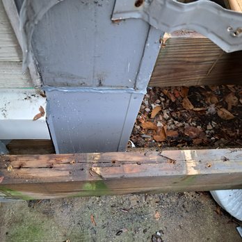 Global Exterior Experts - Area under deck wrapped in aluminum, ready to add downspout away from deck area. - Roofing Near Me - Aurora, Illinois