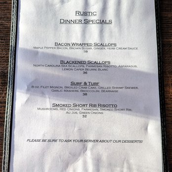 The Rustic Spoon - These are their Rustic Dinner Specials. Photo taken January 19, 2023. - Breakfast & Brunch Near Me - Virginia Beach, Virginia The Rustic Spoon - These are their Rustic Dinner Specials. Photo taken January 19, 2023. - Breakfast & Brunch Near Me - Virginia Beach, Virginia