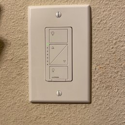Smart dimmer installed. Smart dimmer installed.