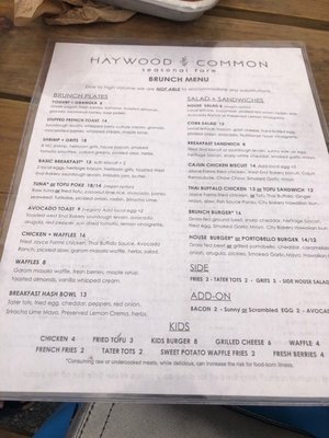 Menu photo 2 Haywood Common Asheville, NC