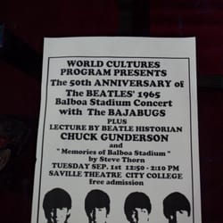 The Bajabugs Show tuesday Sep 1st of 2015 lecture Beatle Historian mr Chuck Guderson and mr Steve Thorn